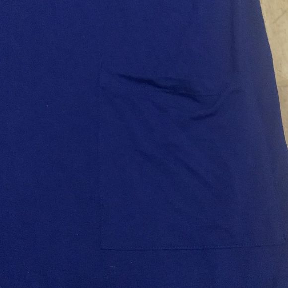 Eileen Fisher Dress Long Sleeve Jersey Pocket Oversized Dress Cobalt Blue XXS - Picture 3 of 7